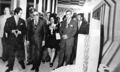 Sardar Mohammad Daud Khan at the time of the visit of one of the country's textile factory